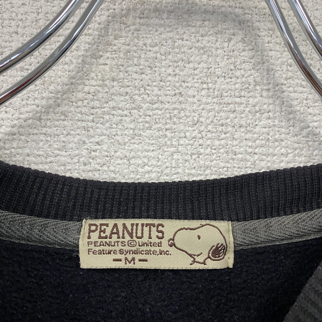 PEANUTS　ピーナッツ　スヌーピー　スウェット/トレーナー　黒　ブラック　Ｍサイズ