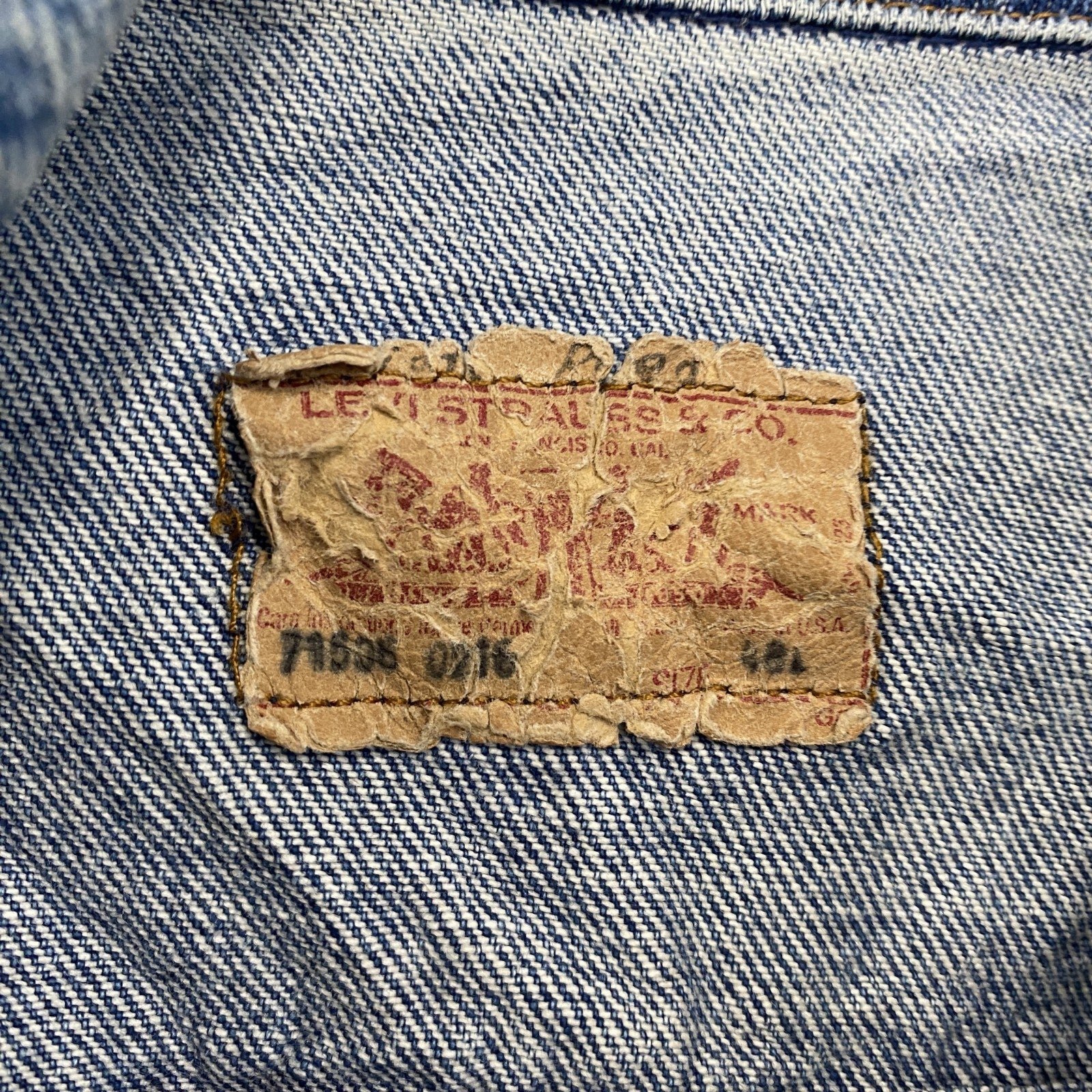 ～90s　Levi’ｓ　リーバイス　4thタイプ　デニムジャケット/Gジャン　ヴィンテージ　青　ブルー