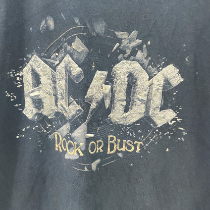 GILDAN　ギルダン　AC DC　半袖Tシャツ　バンドT　3Dプリント　黒　ブラック　XLサイズ