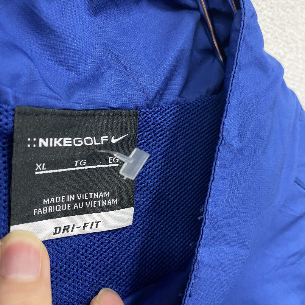 NIKE GOLF　ナイキ ゴルフ　プルオーバージャケット　ハーフジップ　刺繍　青　XLサイズ