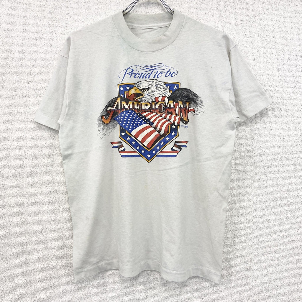 ～90s　半袖プリントTシャツ　ヴィンテージ　シングルステッチ　白　ホワイト　
