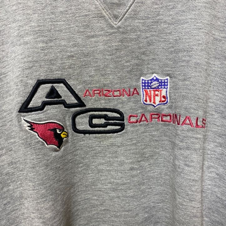 ～90s　PUMA　プーマ　NFL　アリゾナカージナルス　アメフト　刺繍スウェット/トレーナー　グレー　XLサイズ