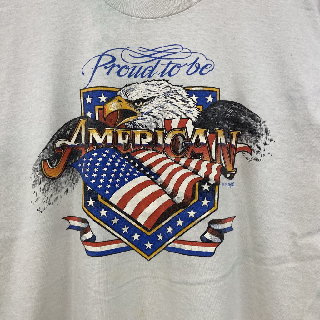 ～90s　半袖プリントTシャツ　ヴィンテージ　シングルステッチ　白　ホワイト　