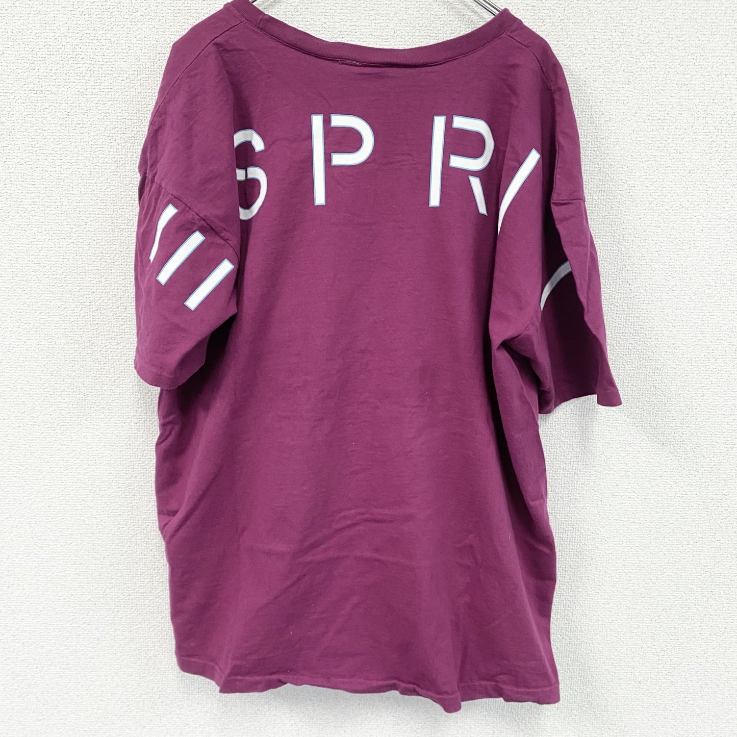 ESPRIT　半袖プリントTシャツ　紫　パープル　Lサイズ
