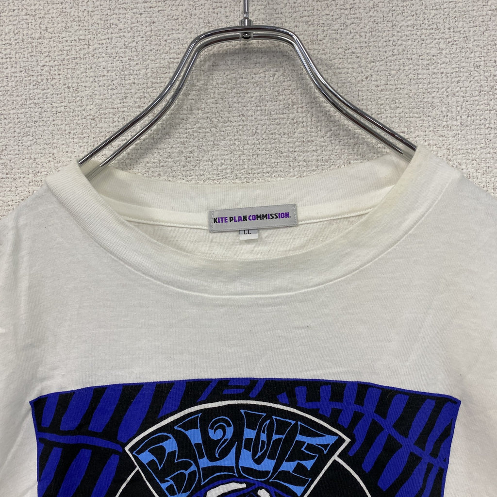 KITE PLAN COMMISSION　半袖プリントTシャツ　シングルステッチ　白　ホワイト　LLサイズ