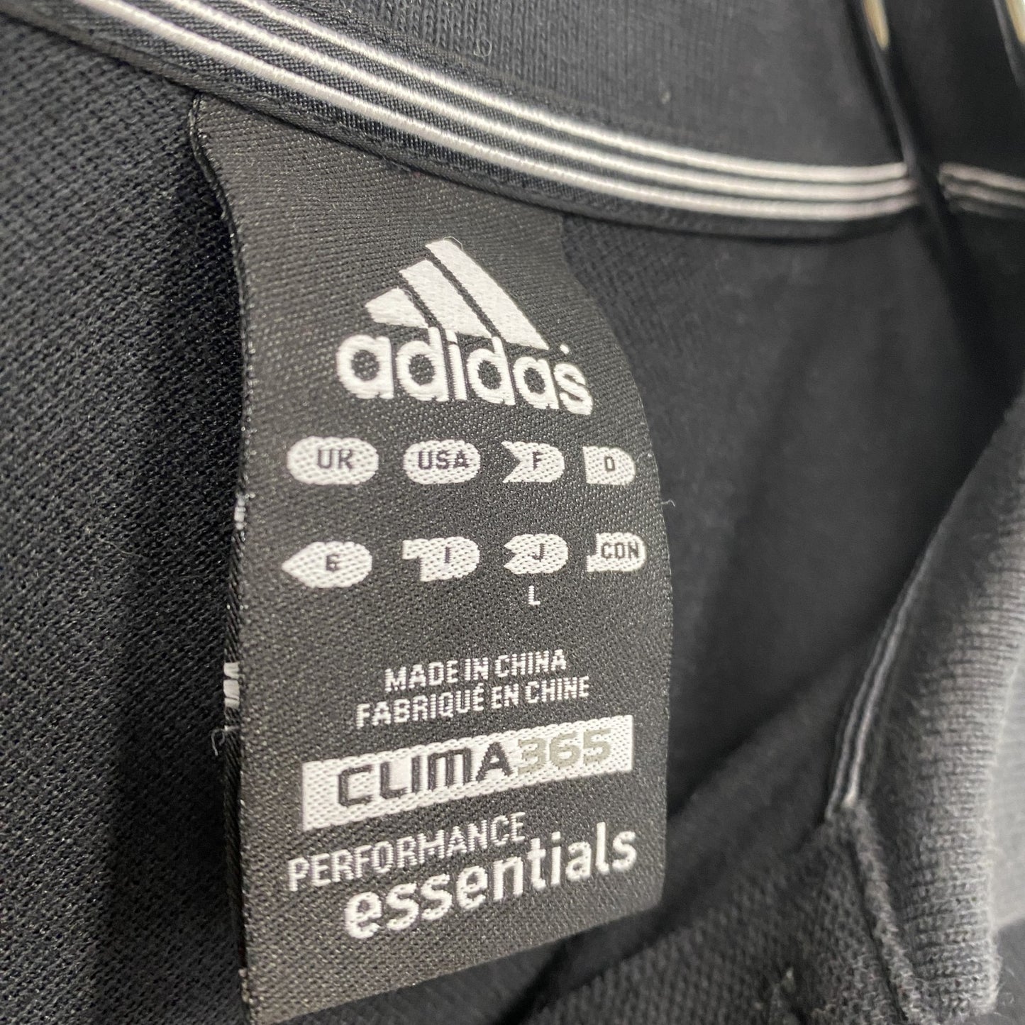 adidas　アディダス　半袖ポロシャツ　パフォーマンスロゴ　黒　ブラック　Lサイズ