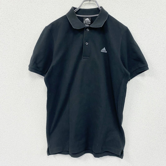 adidas　アディダス　半袖ポロシャツ　パフォーマンスロゴ　黒　ブラック　Lサイズ