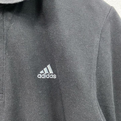 adidas　アディダス　半袖ポロシャツ　パフォーマンスロゴ　黒　ブラック　Lサイズ