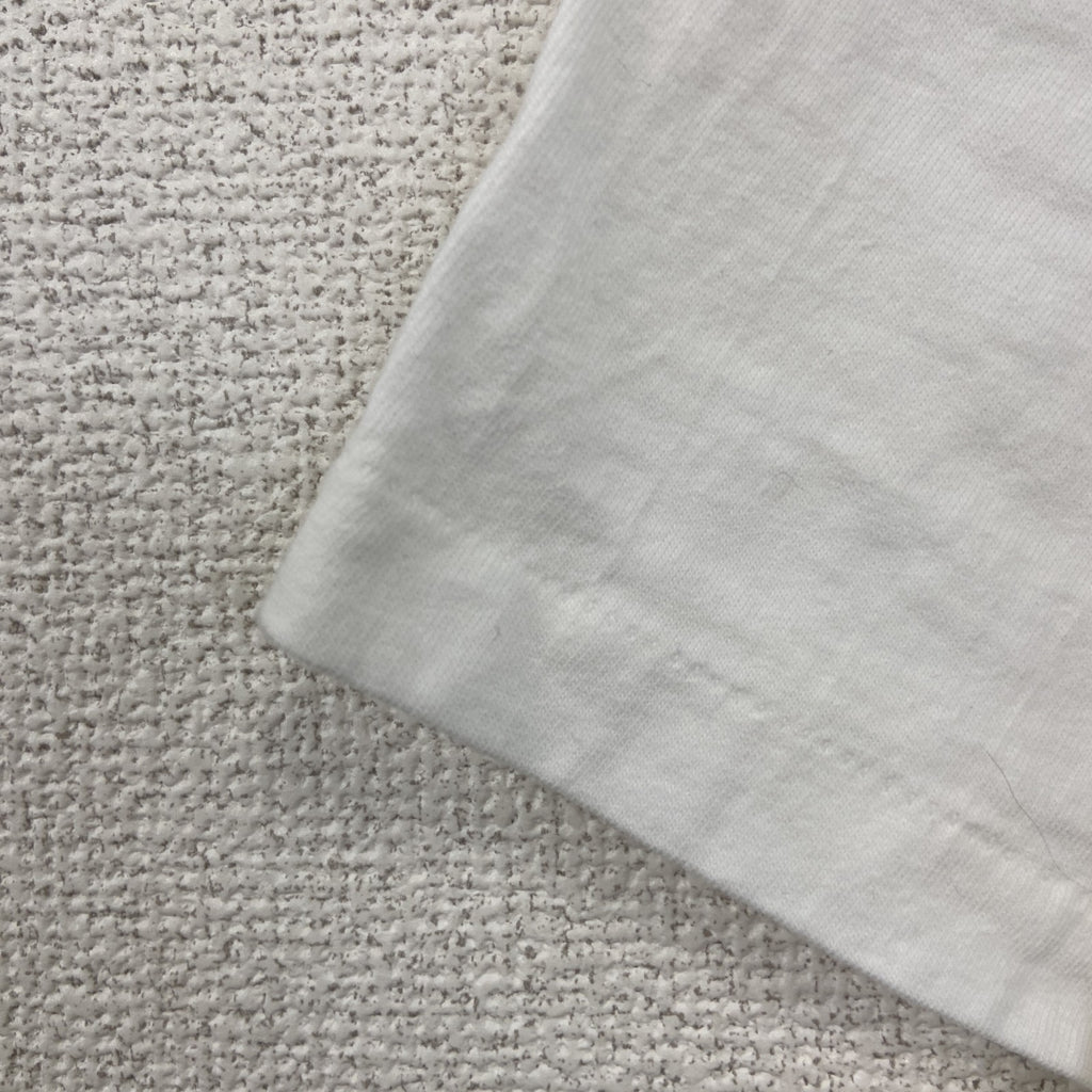 90s　Hanes　ヘインズ　半袖プリントTシャツ　ヴィンテージ　シングルステッチ　白　ホワイト　Lサイズ