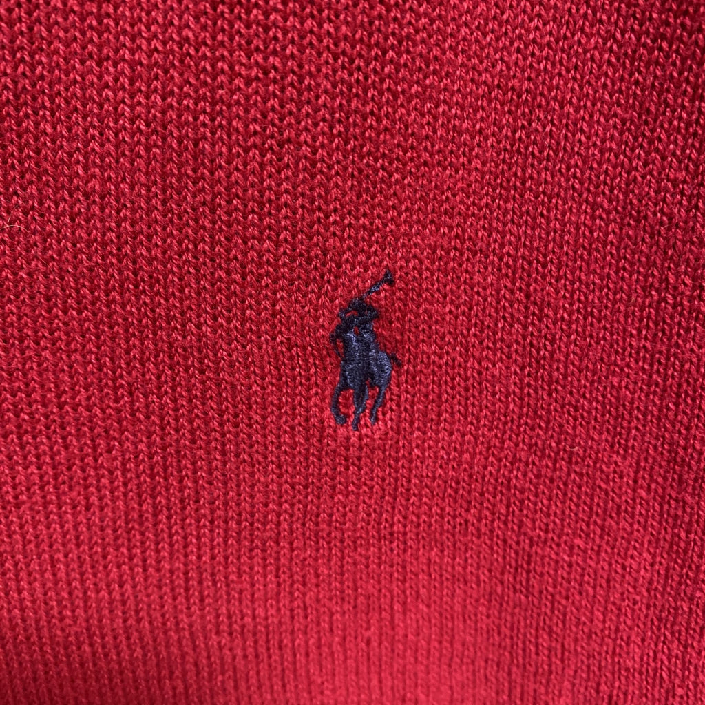 Polo by Ralph Lauren　ポロバイラルフローレン　長袖ポロシャツニット　赤　Sサイズ