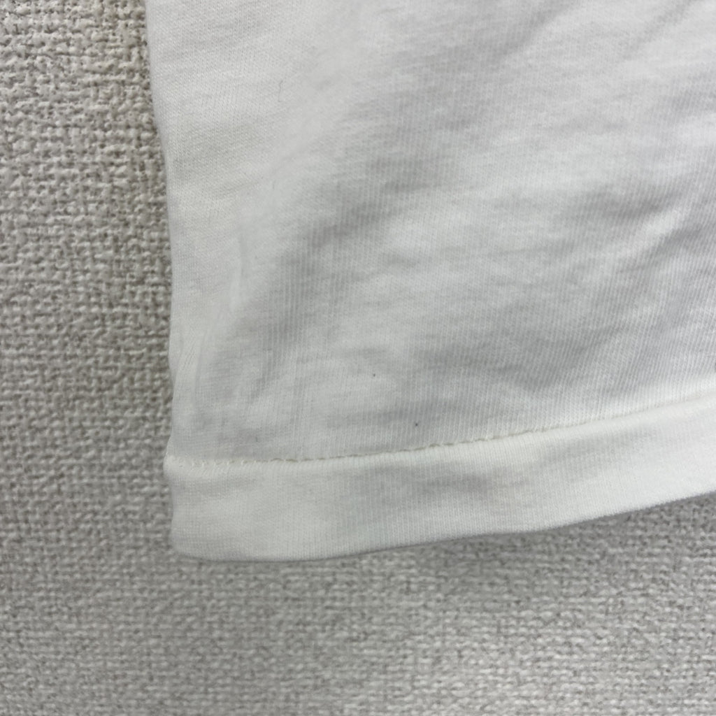 90s　Hanes　ヘインズ　半袖プリントTシャツ　ヴィンテージ　シングルステッチ　白　ホワイト　Lサイズ