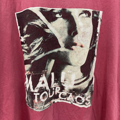 MALU　半袖プリントTシャツ　ピンク　XLサイズ