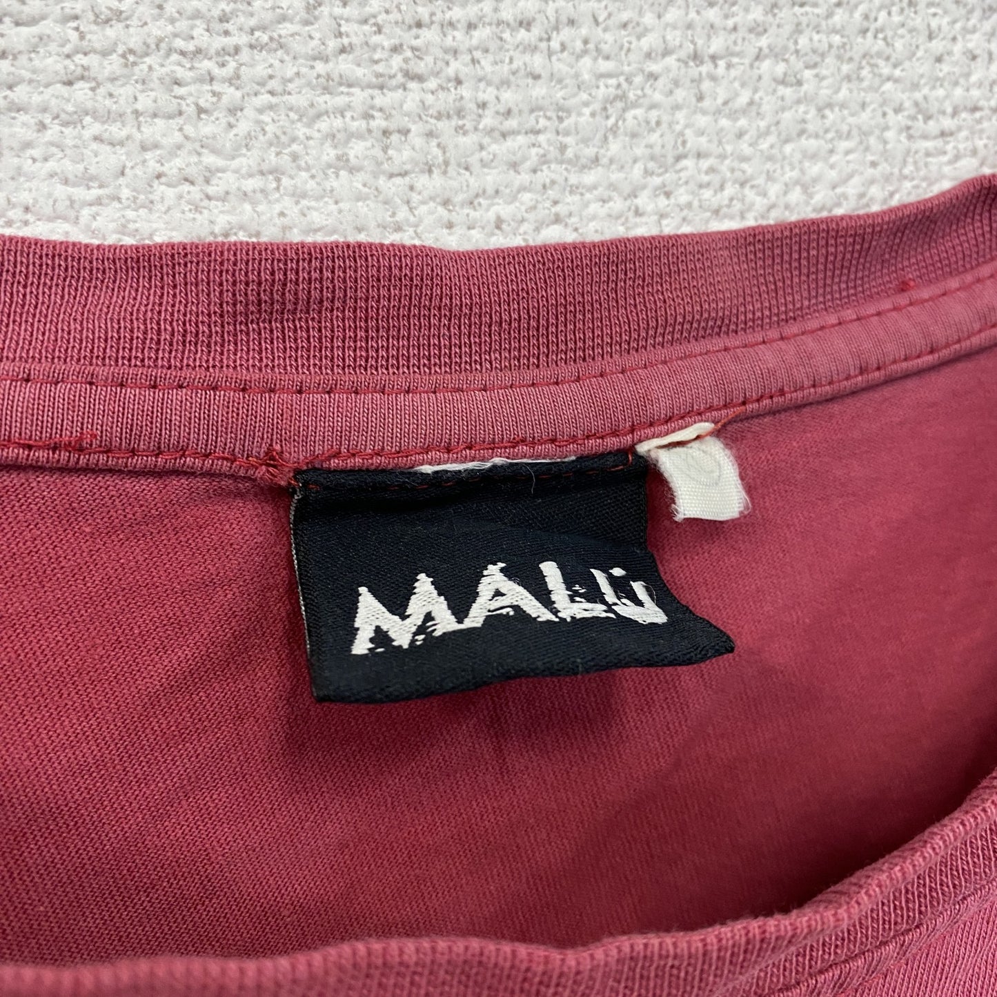 MALU　半袖プリントTシャツ　ピンク　XLサイズ