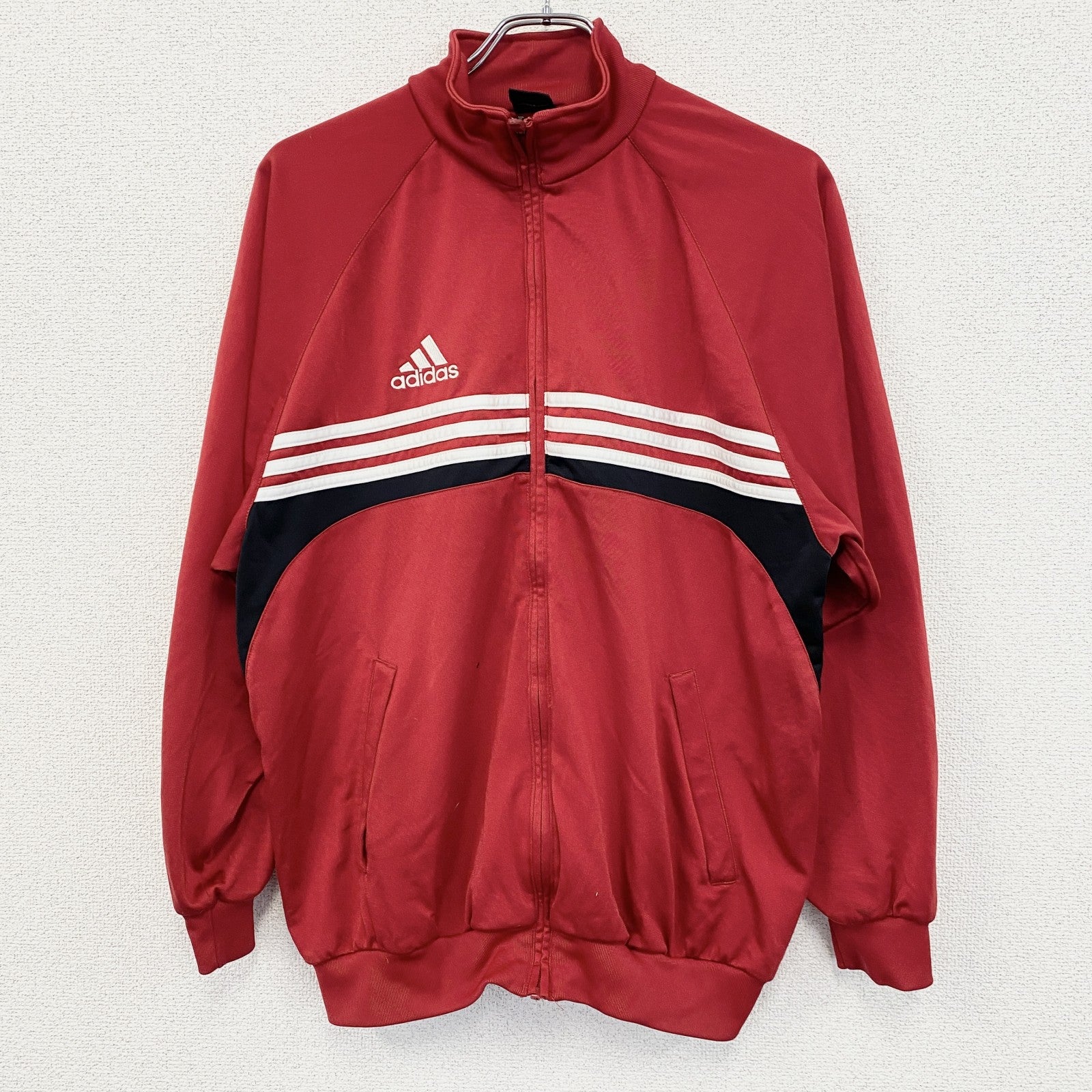 adidas　アディダス　トラックジャケット/ジャージ　赤　レッド　XLサイズ