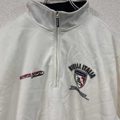 FILA SPORT　フィラ　ハーフジッププルオーバートラックジャケット/ジャージ　白　ホワイト　Lサイズ