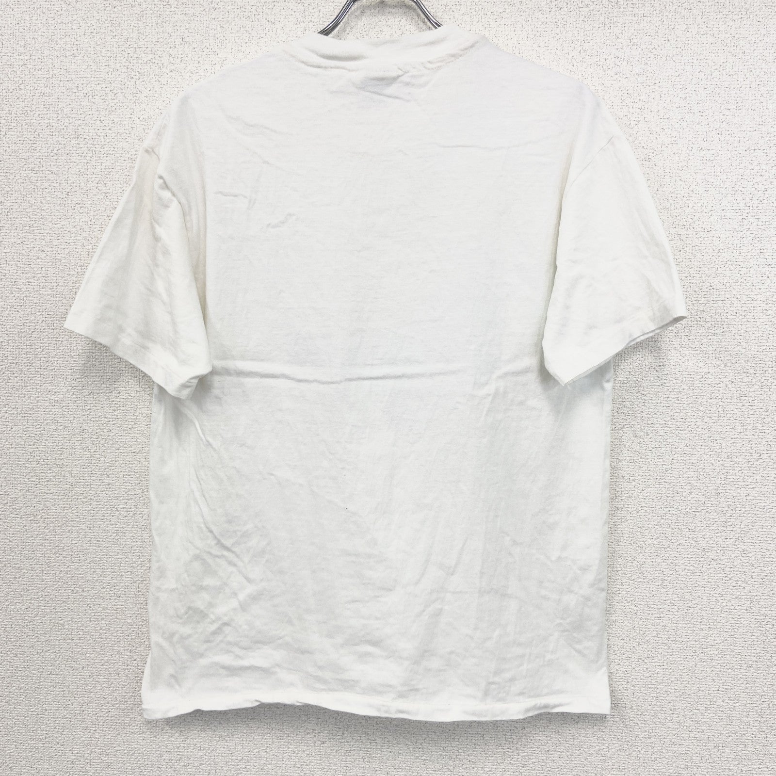 90s　Hanes　ヘインズ　半袖プリントTシャツ　ヴィンテージ　シングルステッチ　白　ホワイト　Lサイズ