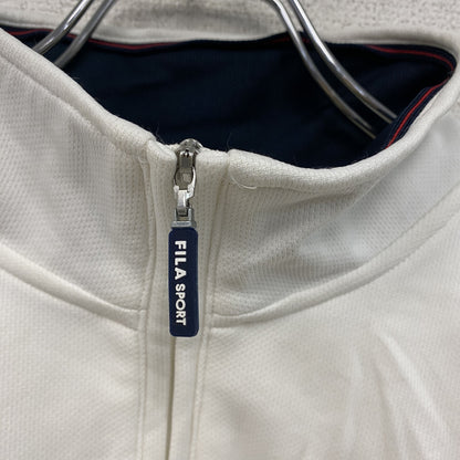 FILA SPORT　フィラ　ハーフジッププルオーバートラックジャケット/ジャージ　白　ホワイト　Lサイズ