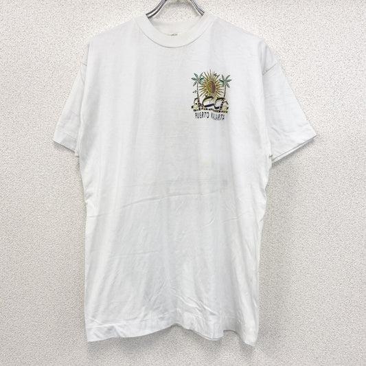 ～90s　Mindy　半袖プリントスーベニアTシャツ　シングルステッチ　両面プリント　ヴィンテージ　白　ホワイト　XXLサイズ