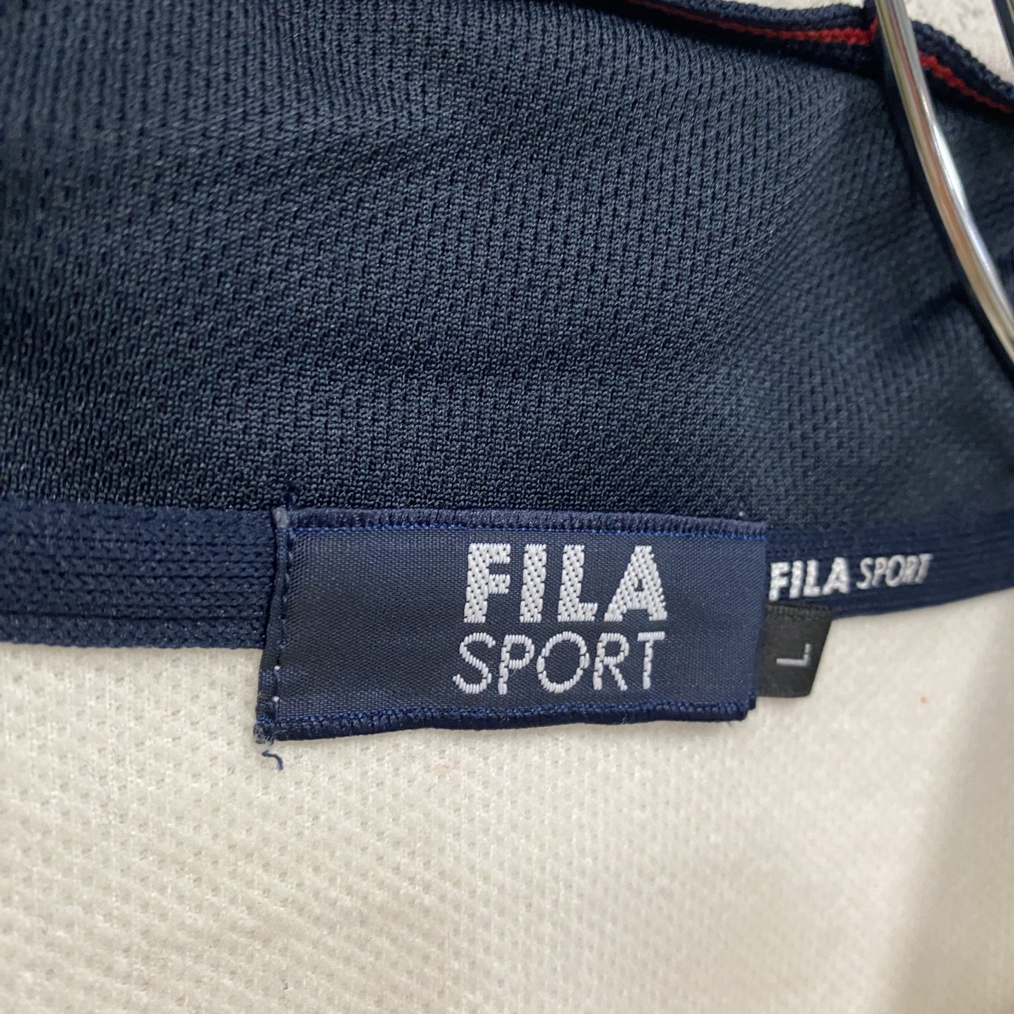 FILA SPORT　フィラ　ハーフジッププルオーバートラックジャケット/ジャージ　白　ホワイト　Lサイズ