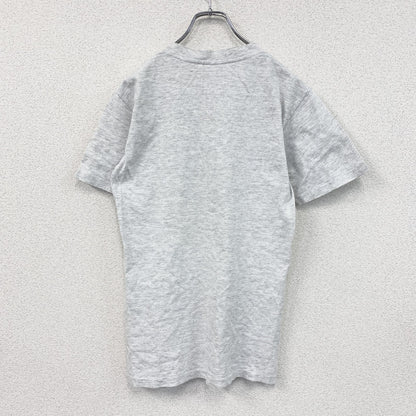 半袖プリントTシャツ　カレッジロゴ　シングルステッチ　霜降りグレー