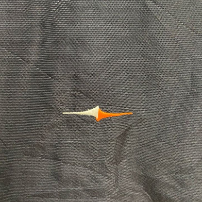 古着 used　rivaL　長袖ハーフジップナイロンジャケット　ワンポイント刺繍　黒　オレンジ　ビッグシルエット　2XLサイズ