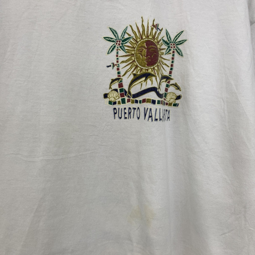 ～90s　Mindy　半袖プリントスーベニアTシャツ　シングルステッチ　両面プリント　ヴィンテージ　白　ホワイト　XXLサイズ