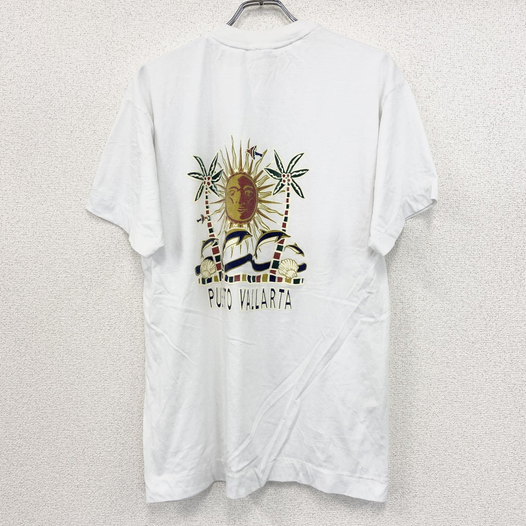 ～90s　Mindy　半袖プリントスーベニアTシャツ　シングルステッチ　両面プリント　ヴィンテージ　白　ホワイト　XXLサイズ