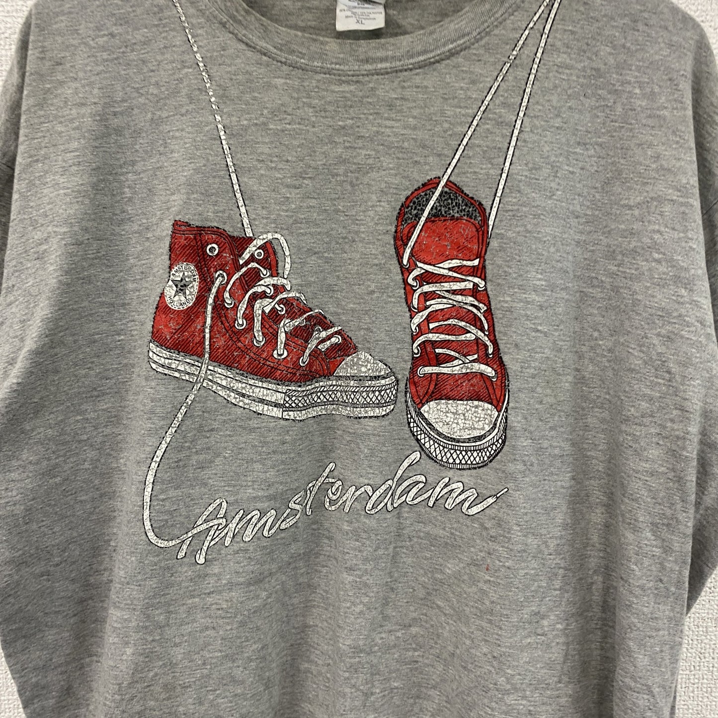 GILDAN　ギルダン　半袖プリントTシャツ　灰色　グレー　XLサイズ