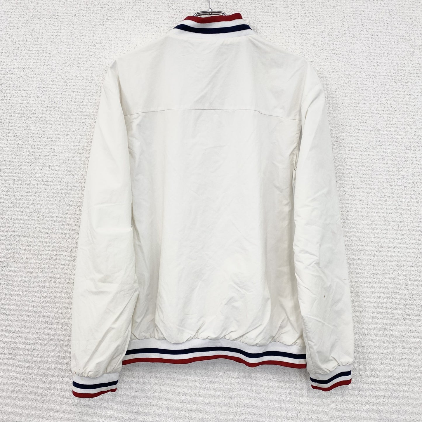 古着 used　TOOMY HILFIGER　トミーヒルフィガー　フルジップナイロンジャケット　白　ホワイト　XLサイズ
