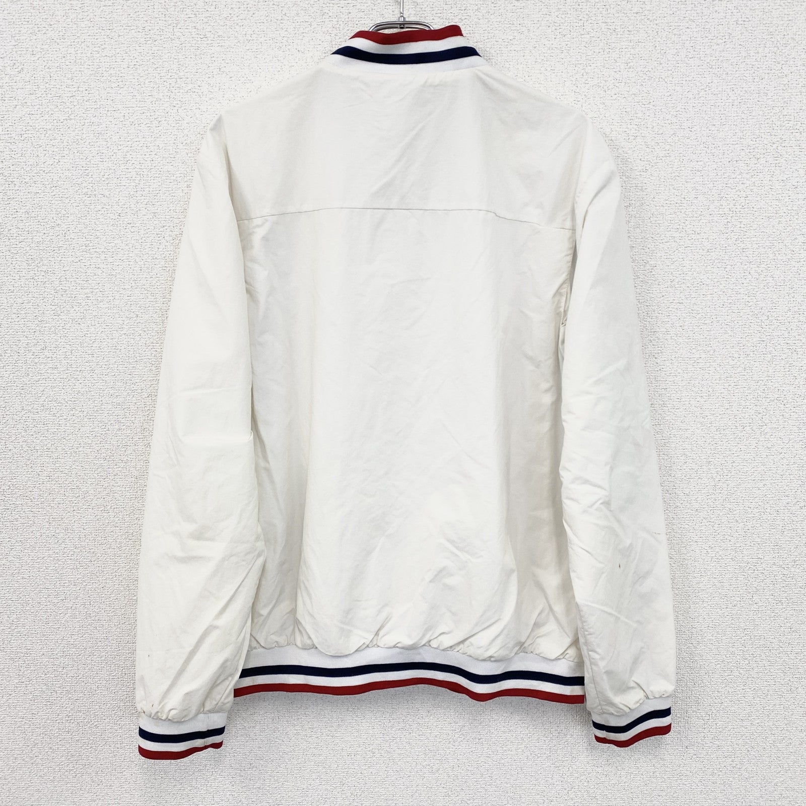 古着 used　TOOMY HILFIGER　トミーヒルフィガー　フルジップナイロンジャケット　白　ホワイト　XLサイズ