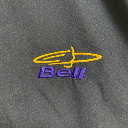 古着 used　McCARTHY　長袖ワンポイント刺繍ブルゾン　ジップアップジャケット　ネイビー　紺　秋冬服　Mサイズ