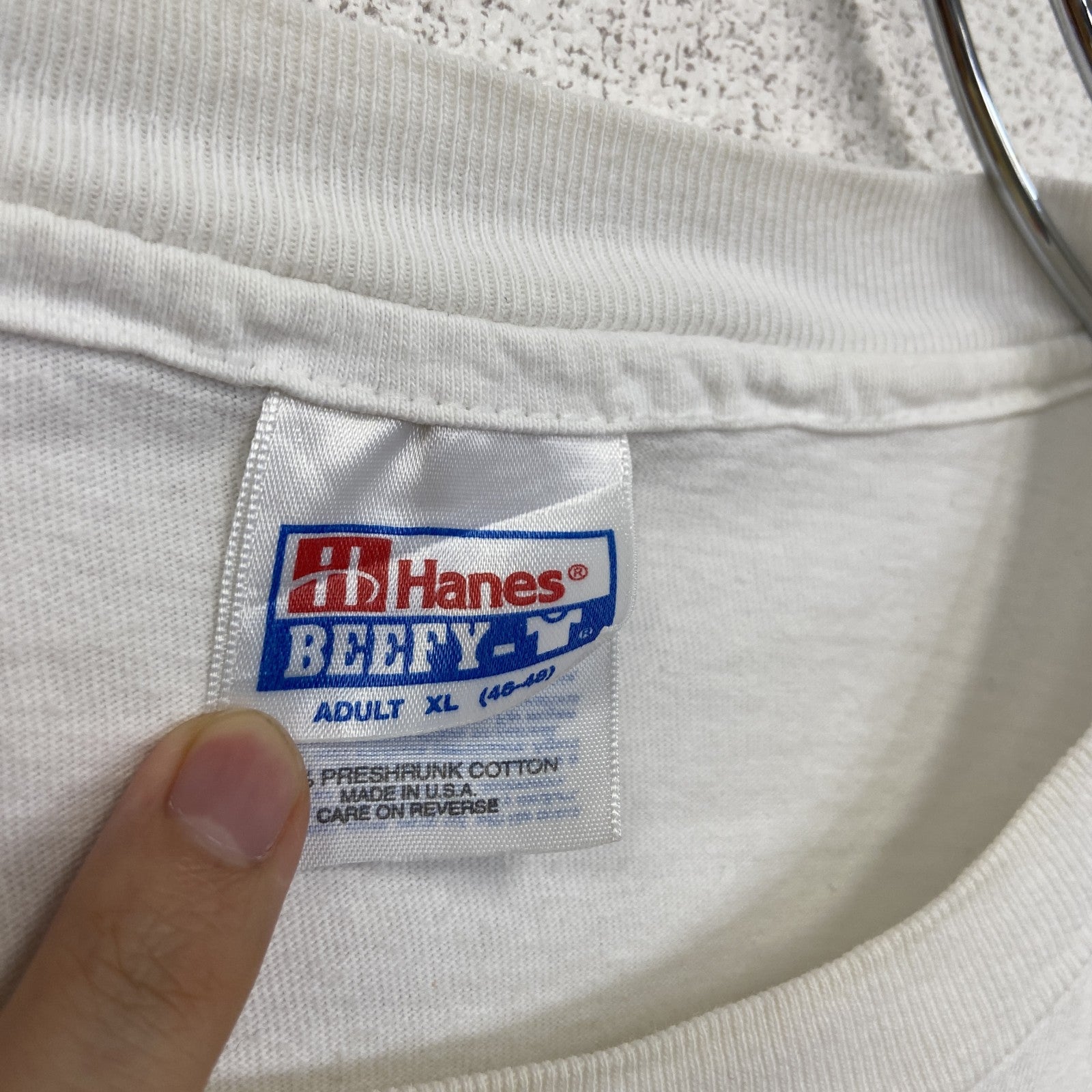 ～00s　Hanes　ヘインズ　半袖プリントTシャツ　ヴィンテージ　シングルステッチ　白　ホワイト　XLサイズ