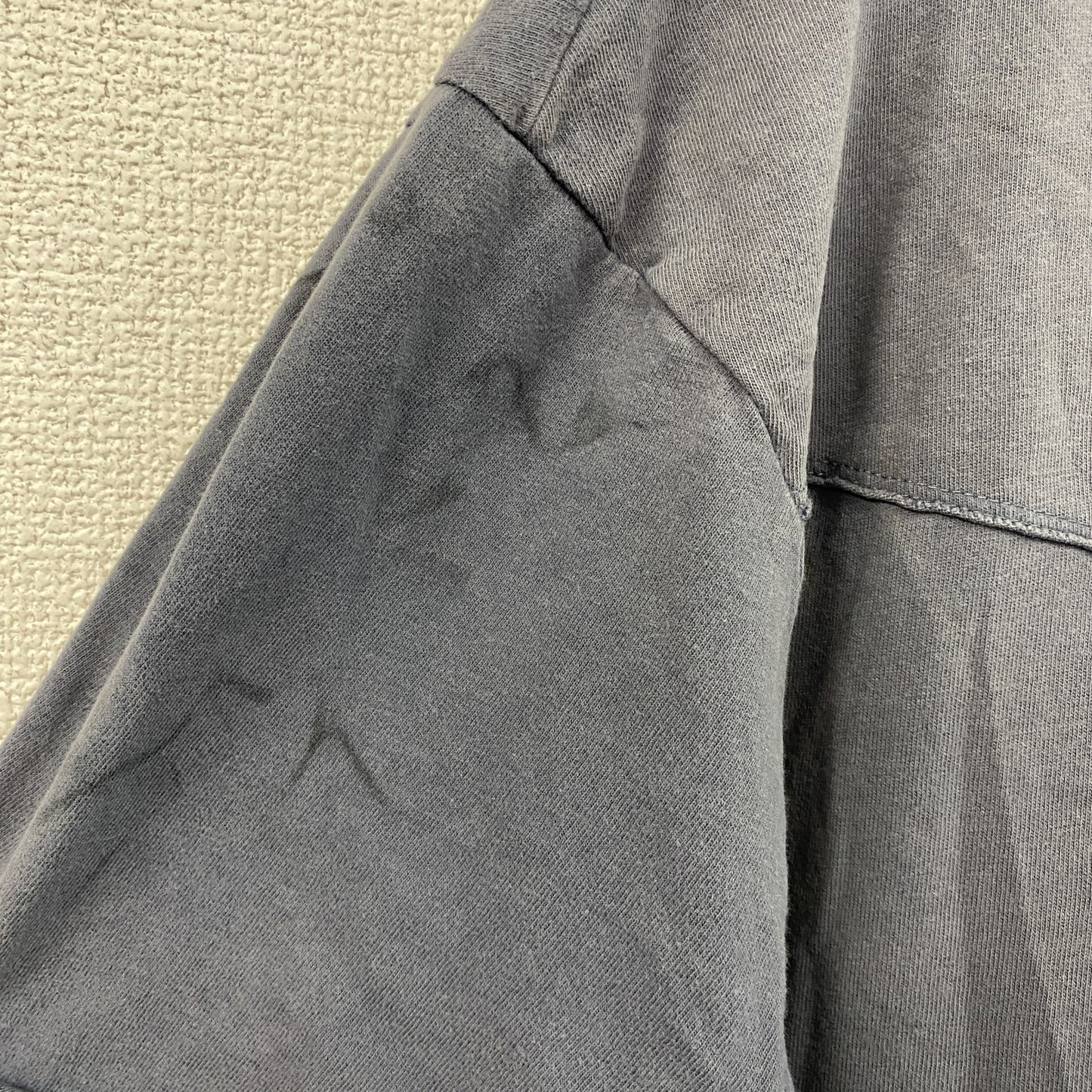 DENIM73　半袖プリントTシャツ　灰色　グレー　XLサイズ
