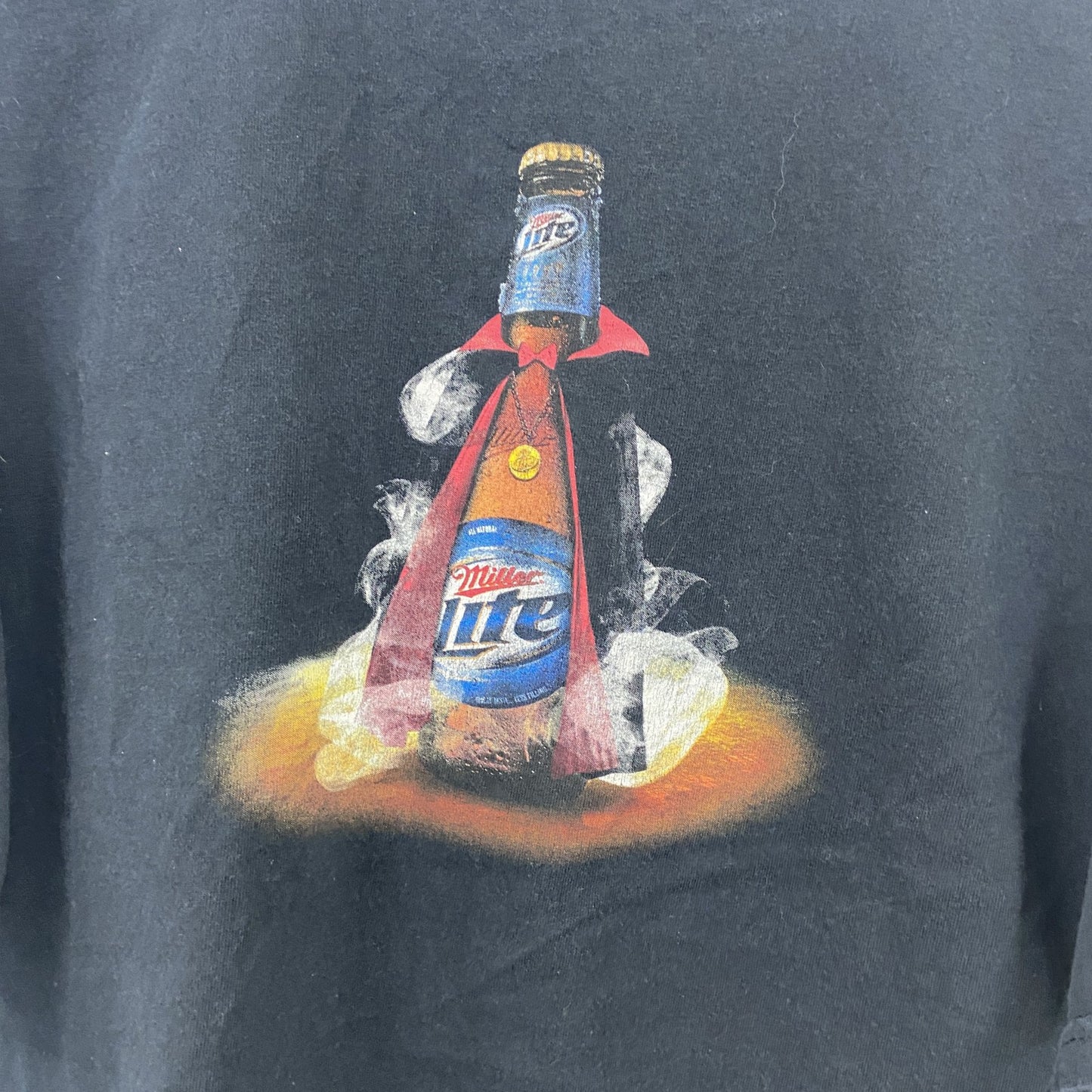 GILDAN　ギルダン　Miller Lite　ミラービール　半袖Tシャツ　企業T　黒　ブラック　XLサイズ