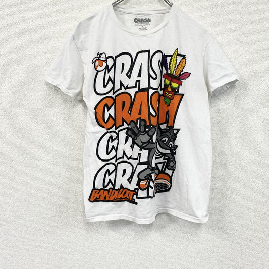 CRASH BANDICOOT　クラッシュバンディクー　半袖プリントTシャツ　キャラクターT 　白　ホワイト　Lサイズ