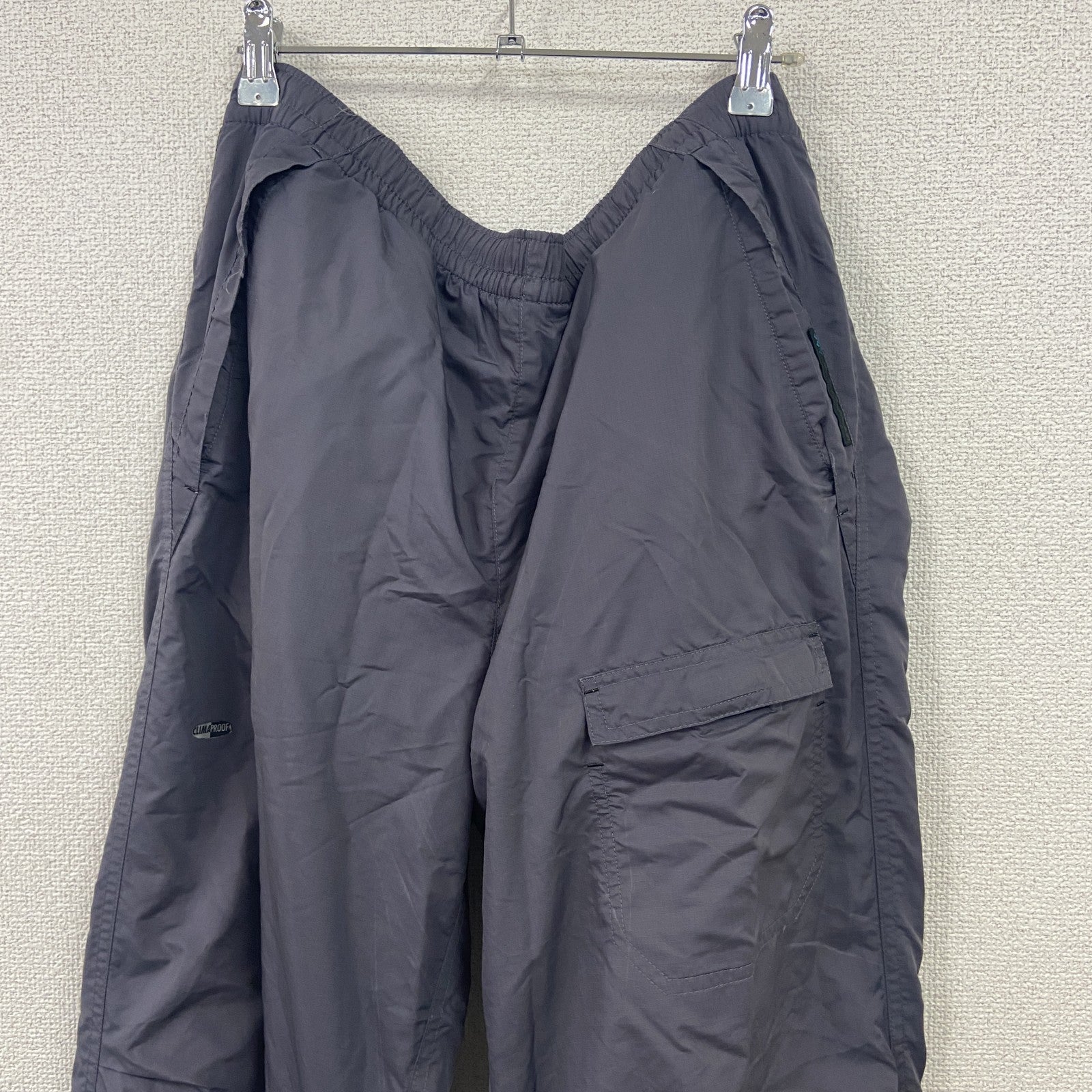 90s～　adidas　アディダス　CLIMA PROOF　トラックパンツ　ヴィンテージ　灰色　グレー　Oサイズ