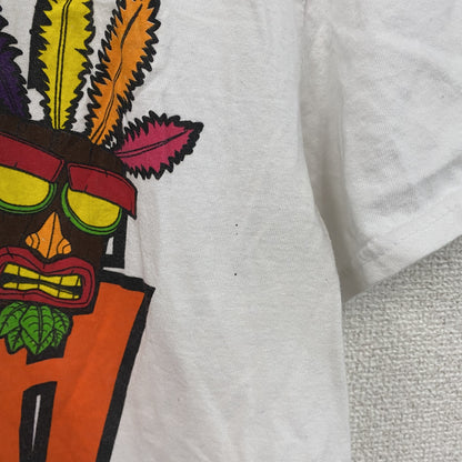 CRASH BANDICOOT　クラッシュバンディクー　半袖プリントTシャツ　キャラクターT 　白　ホワイト　Lサイズ