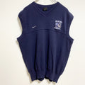 90s　NIKE　ナイキ　Vネックニットベスト　ヴィンテージ　フットボール　ネイビー　Lサイズ