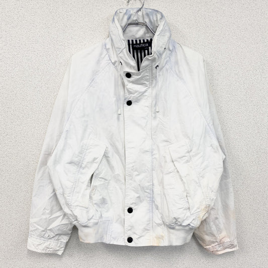 古着 used　nautica　ノーティカ　フルジップブルゾン　白　ホワイト　Lサイズ