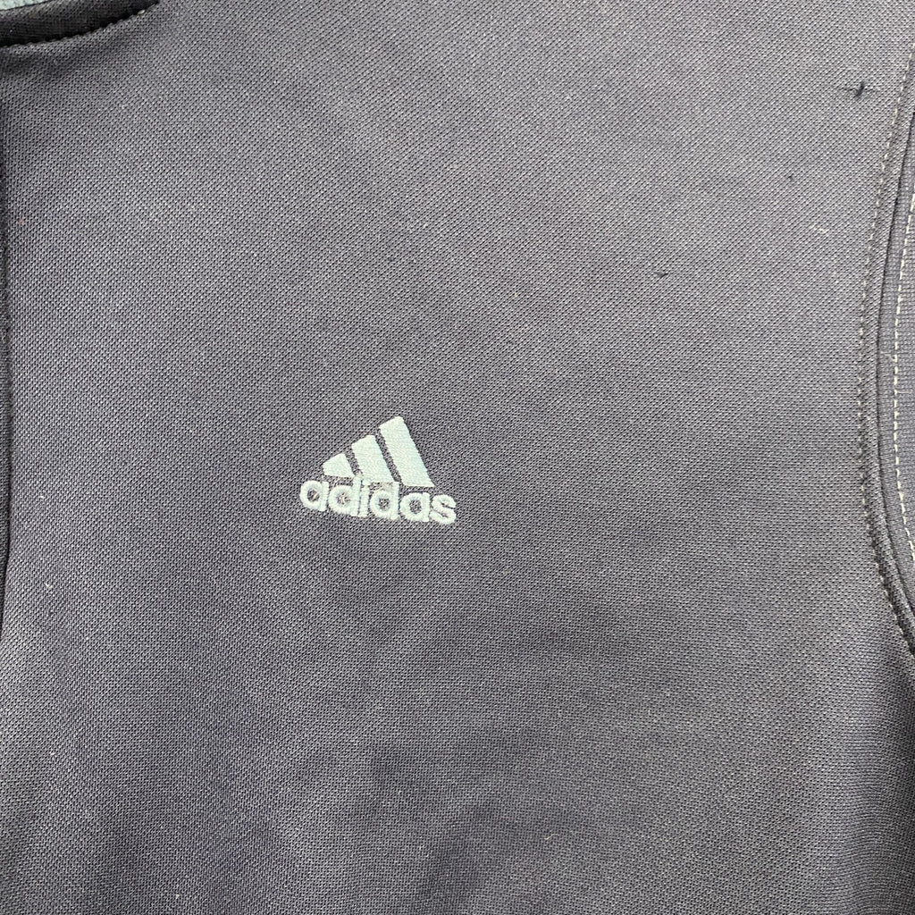 adidas　アディダス　トラックジャケット/ジャージ　ロゴ刺繡　青　ブルー　Mサイズ