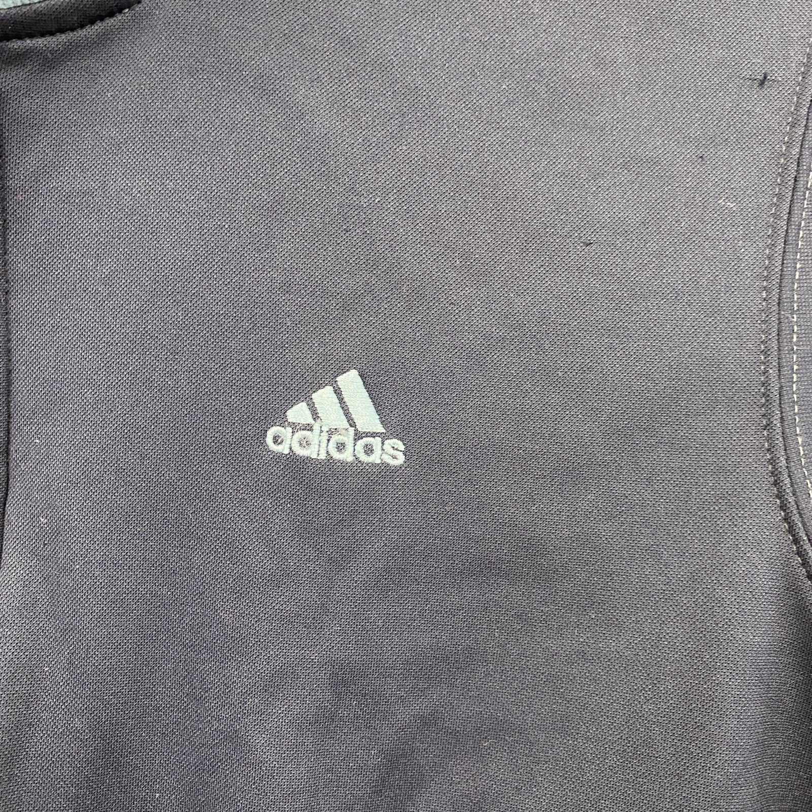 adidas　アディダス　トラックジャケット/ジャージ　ロゴ刺繡　青　ブルー　Mサイズ