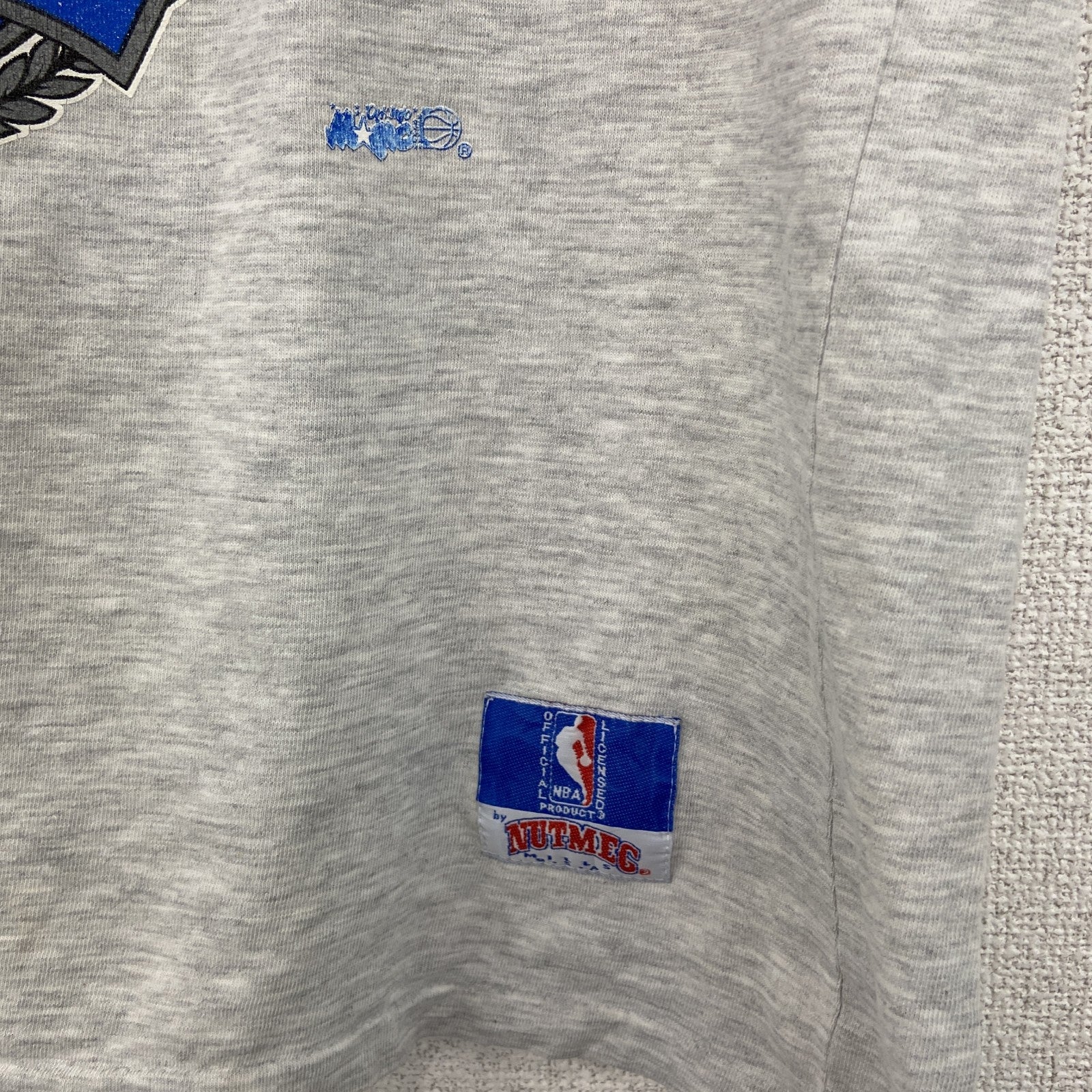 90s　NUTMEG　半袖プリントTシャツ　ヴィンテージ　シングルステッチ　灰色　グレー　Sサイズ
