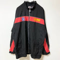 古着 used　USMC the few the proud　長袖刺繍ナイロンジャケット　海軍　黒　ビッグシルエット　XLサイズ