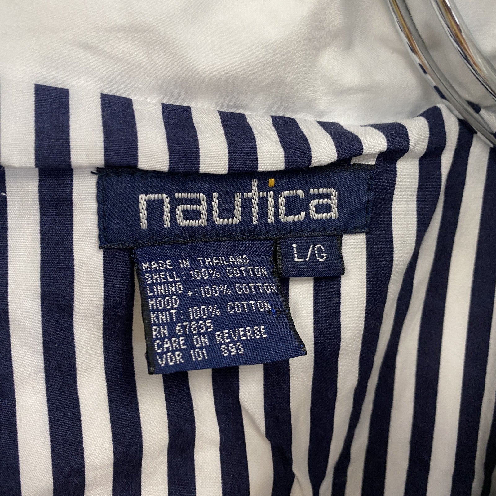 古着 used　nautica　ノーティカ　フルジップブルゾン　白　ホワイト　Lサイズ