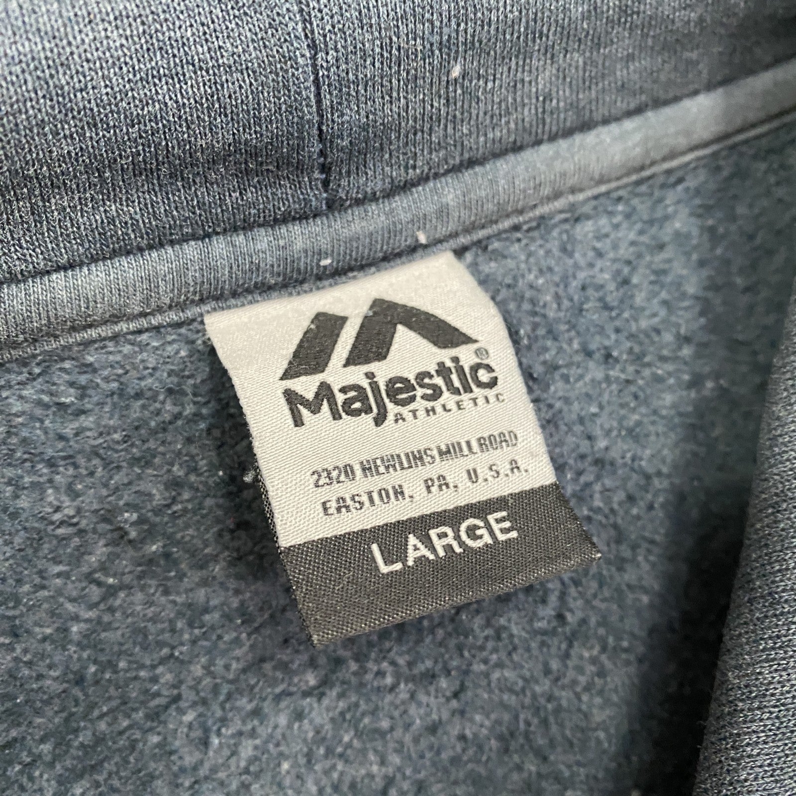 Majestic　マジェスティック　MLB　ニューヨークヤンキース　スウェットパーカー/フーディー　紺　ネイビー　Lサイズ