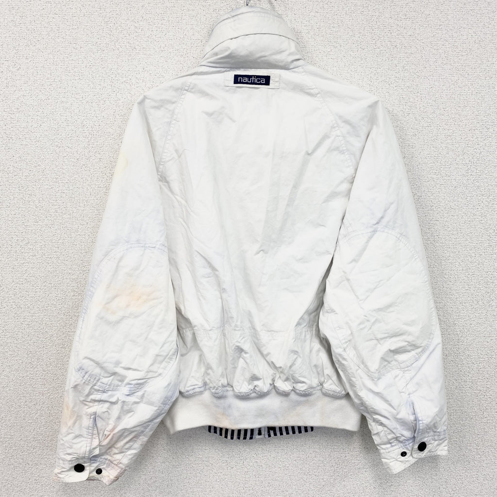 古着 used　nautica　ノーティカ　フルジップブルゾン　白　ホワイト　Lサイズ