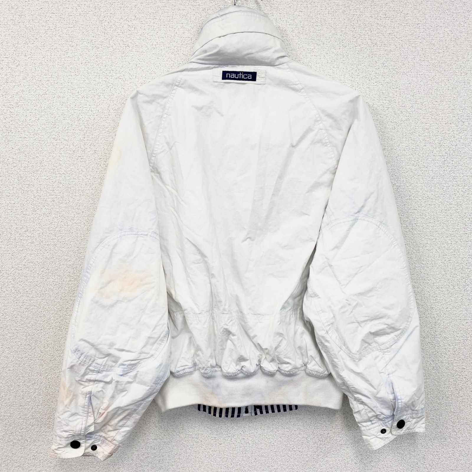 古着 used　nautica　ノーティカ　フルジップブルゾン　白　ホワイト　Lサイズ