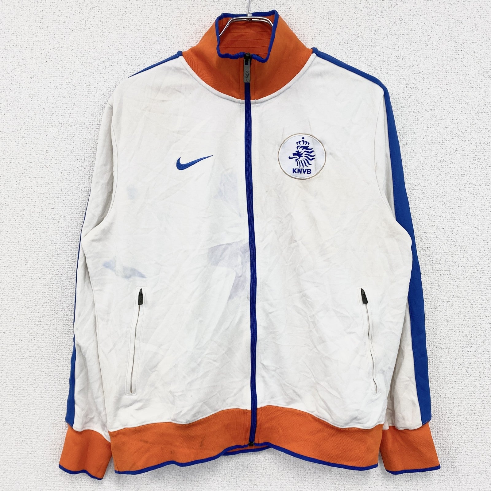 古着 used　NIKE　ナイキ　フルジップトラックジャケット/ジャージ　白　ホワイト　Lサイズ