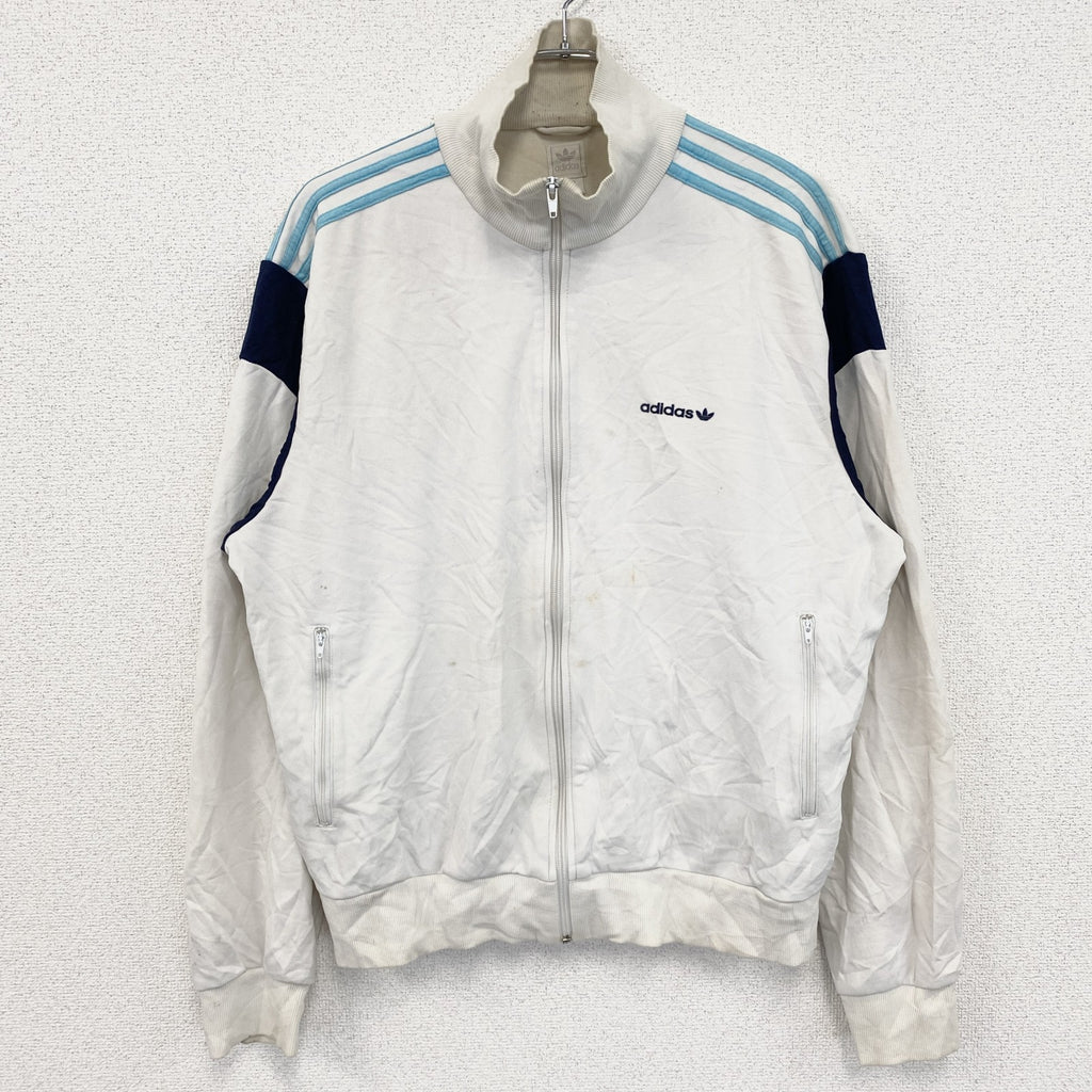 古着 used　adidas　アディダス　フルジップトラックジャケット/ジャージ　白　ホワイト　XLサイズ