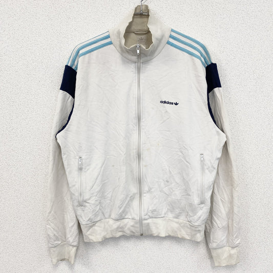 古着 used　adidas　アディダス　フルジップトラックジャケット/ジャージ　白　ホワイト　XLサイズ